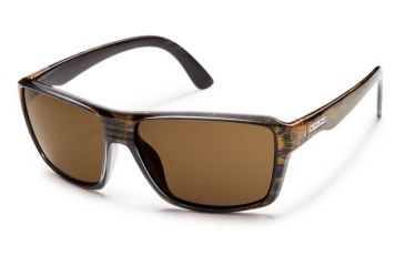 Image of Suncloud Polarized Optics Colfax (New) Sunglasses - Psycho Black Frame, Brown Polarized Polycarbonate Lenses S-CFPPBRPB