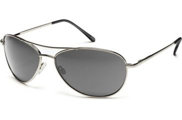Image of Suncloud Polarized Optics Patrol Sunglasses - Silver Frame, Gray Polarized Polycarbonate Lenses S-PTPPGYSV