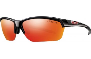 Image of Suncloud Polarized Optics Approach Max Sunglasses-Black-Red Sol-X Mirror