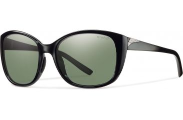 Image of Suncloud Polarized Optics Lookout Sunglasses-Black-ChromaPop Polar Gray Green