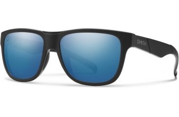 Image of Suncloud Polarized Optics Lowdown Slim Sunglasses-Matte Black-ChromaPop Polar Blue Mirror