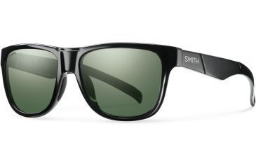 Image of Suncloud Polarized Optics Lowdown Slim Sunglasses-Matte Black-ChromaPop Polar Gray Green