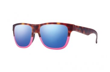 Image of Suncloud Polarized Optics Lowdown Slim Sunglasses-Matte Tortoise-Blue Flash Mirror