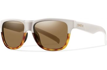 Image of Suncloud Polarized Optics Lowdown Slim Sunglasses-White/Brown-Brown