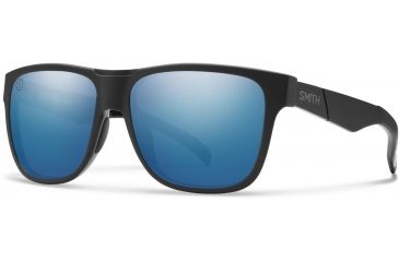 Image of Suncloud Polarized Optics Lowdown Sunglasses-Matte Black-ChromaPop Polar Blue Mirror