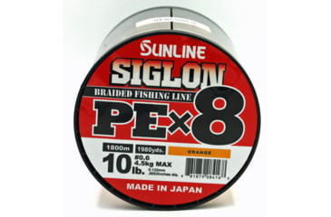 Image of Sunline Siglon PEx8 8-Strand Braided Line 10lb 1968yd Orange Tight Weave Low Diameter, 63053846