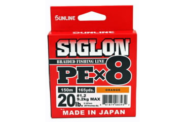 Image of Sunline Siglon PEx8 8-Strand Braided Line 20lb 165yd Orange Tight Weave Low Diameter, 63053492
