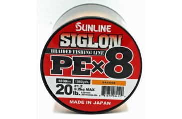 Image of Sunline Siglon PEx8 8-Strand Braided Line 20lb 1968yd Orange Tight Weave Low Diameter, 63053852