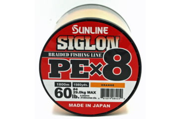 Image of Sunline Siglon PEx8 8-Strand Braided Line 60lb 1968yd Orange Tight Weave Low Diameter, 63053864