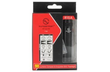 Image of Sunwayman R15A R5 1AA Compact LED Flashlight, Black SUNWAYMAN-R15A-R5-BK