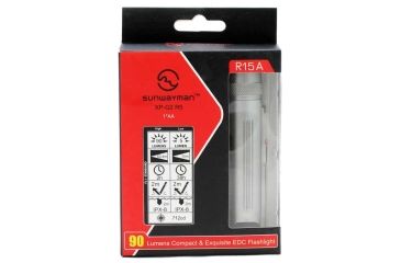 Image of Sunwayman R15A R5 1AA Compact LED Flashlight, Grey SUNWAYMAN-R15A-R5-GRY