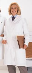 Image of Superior Uniform Womens Polyester/Combed Cotton Poplin Lab Coats, WORKLON 438-S Labcoat Lady Wh Poplin S