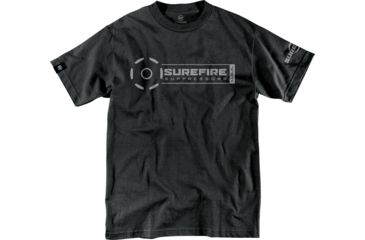 Image of SureFire Suppressor Stamp T-Shirt - Men's, 100% Cotton, Black, 3XL SST-SUP-BK-3XL