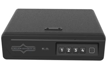 Image of Surelock Security QuickTouch Drawer Vault Digital Gun Safe w/ Bioscanner, Surelock stealth, 4-key code, Heavy Duty Steel, Black, 3418980