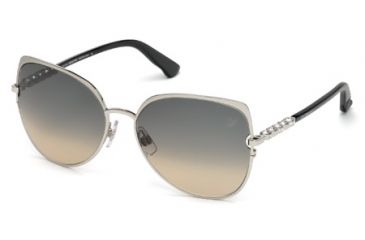 Image of Swarovski SK0066 Sunglasses - Shiny Palladium Frame Color, Gradient Smoke Lens Color