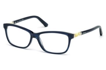 Image of Swarovski SK5158 Eyeglass Frames - Shiny Blue Frame Color