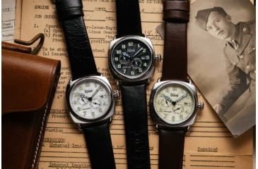 Image of Szanto Automatic Officer Watches, Black Dial, Black Strap, Steel, One Size, SZ 6201E