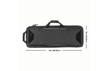 Image of Tac-Six 34in Lockable Cohort Vertical Tactical Gun Case, Backpack Straps &amp; Conceal Carry Pocket, Black, 10824