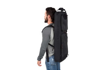 Image of Tac-Six Tac-Six Polyester Ghost Vertical Tactical Gun Case w/Backpack Straps and Pocket, Lockable, Zipper, 34in Long, Stitched Webbing Handle, Padded Lining, Black, 10831