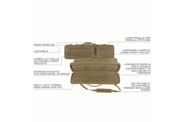 Image of Tac-Six Unit 46 in Tactical Gun Case, Coyote, 10833
