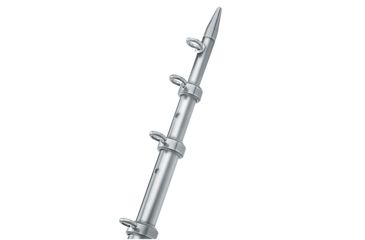 Image of TACO Marine 12' Silver/Silver Center Rigger Pole - 1-1/8" Diameter 58988