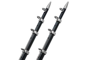 Image of TACO Marine 15' Telescopic Outrigger Poles HD 1-1/2" - Black/Silver 44299