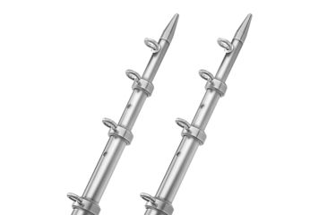 Image of TACO Marine 15' Telescopic Outrigger Poles HD 1-1/2" - Silver/Silver 39135