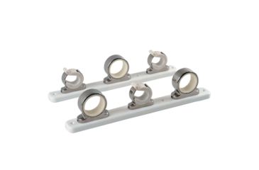 Image of TACO Marine 3-Rod Hanger w/Poly Rack - Polished Stainless Steel 45917