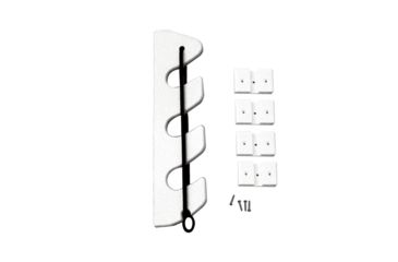 Image of TACO Marine 3-Rod Poly Bungee Rod Holder Rack - White 45929