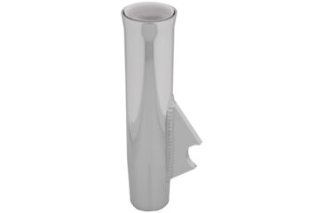 Image of TACO Marine Flared Weld-On Rod Holder 9-3/4"L x 1-3/4"ID - White Liner Polished Finish - 3/8" Coped Blade 59552
