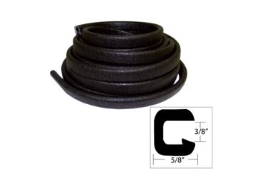 Image of TACO Marine Flexible Vinyl Trim - 3/8" Opening x 5/8"W x 25'L - Black 49553