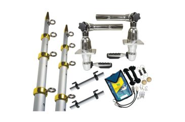 Image of TACO Marine Grand Slam 280 Package w/15' Silver/Gold Poles,2 280 Outrigger Mounts, Premium Rigging kit and Line Caddy 49413