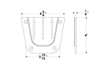Image of TACO Marine Side Mount Table Pedestal Receptor Backing Plate - White, Delrin, F40-0018WHC-A