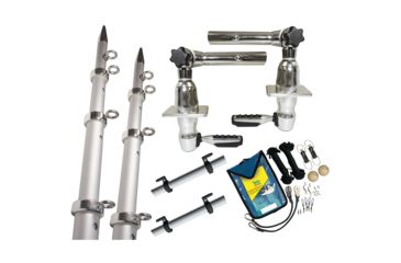 Image of TACO Marine Slam 280 Package w/15' Silver/Silver Poles, Premium Rigging Kit &amp; Line Caddy Grand 49414