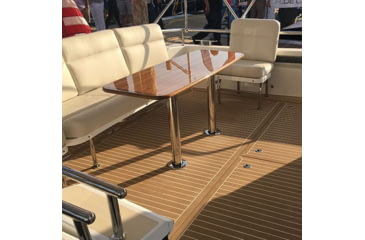 Image of TACO Marine Stainless Steel Flush Mount Pedestal Table Base For 3in Post 8.625in Base, Z10-4097POL