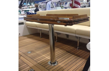 Image of TACO Marine Stainless Steel Flush Mount Pedestal Table Base For 3in Post 8.625in Base, Z10-4097POL