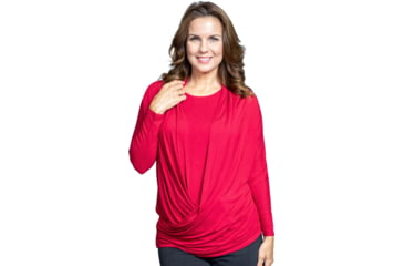 Image of Tactica Classy Concealment Two Piece Top, Wine, XXL, TT-SHR-TST521-WN-XXL