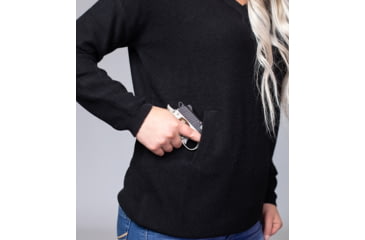 Image of Tactica Concealment Pro Merino Sweater - Womens, Black, XXL, TTSWTR2018M041801SDBKXXL