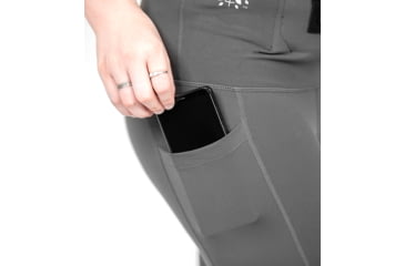 Image of Tactica Defense Fashion Athletic Concealed Carry Leggings, Grey, Medium, TT-ATHLGNG-GY-M