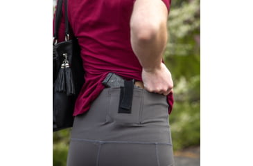 Image of Tactica Defense Fashion Athletic Concealed Carry Leggings, Grey, Medium, TT-ATHLGNG-GY-M