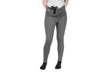Image of Tactica Defense Fashion Athletic Concealed Carry Leggings, Grey, Medium, TT-ATHLGNG-GY-M
