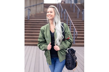 Image of Tactica Flight Jacket - Womens, Green, Medium, TT-JCKT-RX18041-GN-M