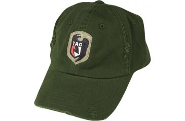 Image of Tactical Assault Gear TAG Distressed Logo Hat Olive Drab 811752