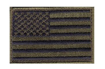 Image of Tactical Assault Gear USA Flag Patch, Left, Olive Drab 811707