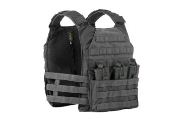 Image of Vanguard Plate Carrier Set w/ Skeletal Cummerbund, Black, Medium
