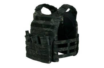Image of Tactical Assault Gear Vanguard Skeletal Plate Carrier Set w/Cummerbund, Medium, Mc Black 835903