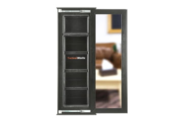 Image of Tactical Walls 1450 Sliding Mirror Bundle, Inserts And Safe Mirror Cover, 2 Large and 1 Small Attachment Magnets, Black, BM50SLBKSAFEM2N52