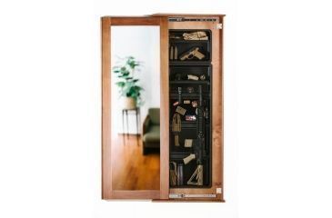 Image of Tactical Walls 1450 Sliding Mirror Bundle, Inserts Mirror Cover, 2 Large and 1 Small Attachment Magnets, Dutch Walnut, BM50SLDWBKM2N52