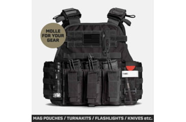 Image of Tacticon Armament BattleVest Plate Carrier, Black, BV-REG-BK