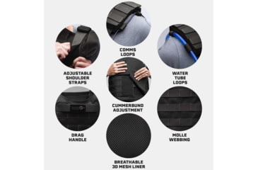 Image of Tacticon Armament BattleVest Plate Carrier, Black, BV-REG-BK